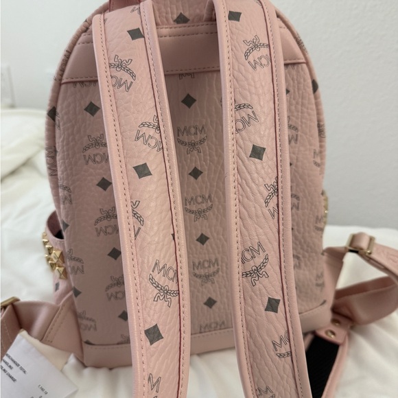 Leather Visetos Stark Side Rucksack Backpack Powder Pink main image 4